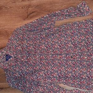 Apt. 9 Men's Slim Fit Floral Shirt - Blue and Red